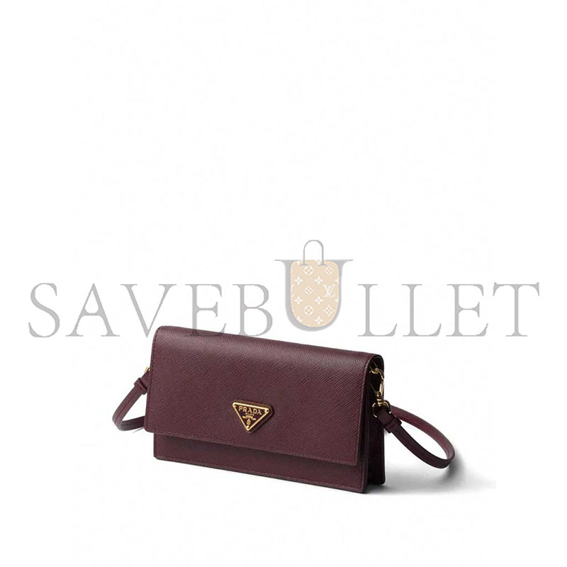 PRADA LEATHER FLAP WALLET 1NF059 (18*9.5*3cm)